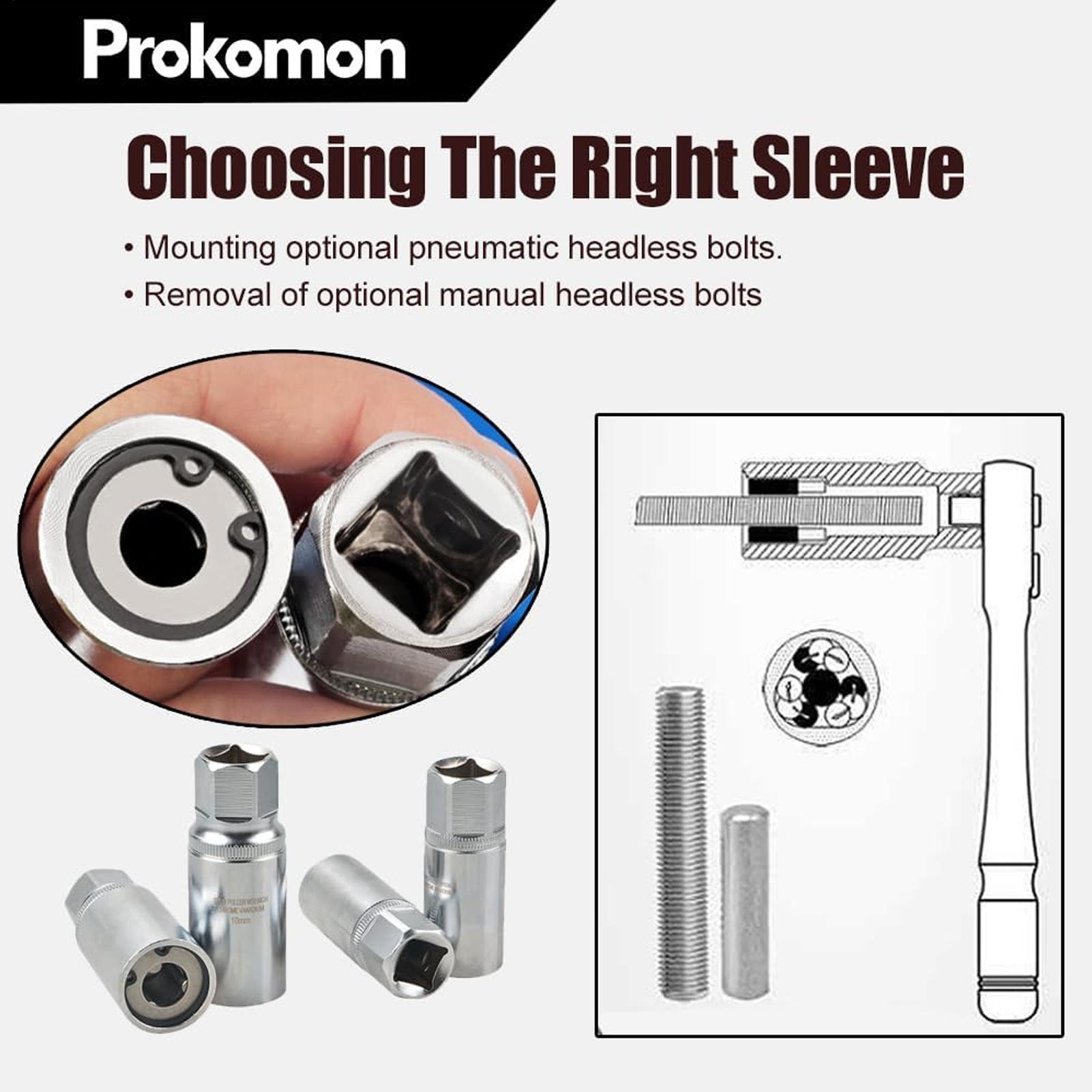 Socket Set - Juego de extractores de 4 piezas,